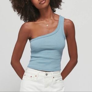 Urban Outfitters One Shoulder Ribbed Tank top